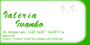 valeria ivanko business card